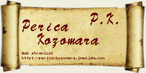 Perica Kozomara vizit kartica